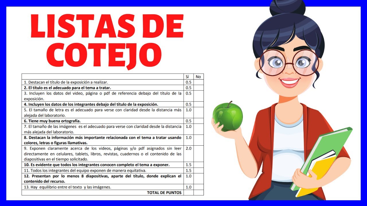 como calificar una lista de cotejo