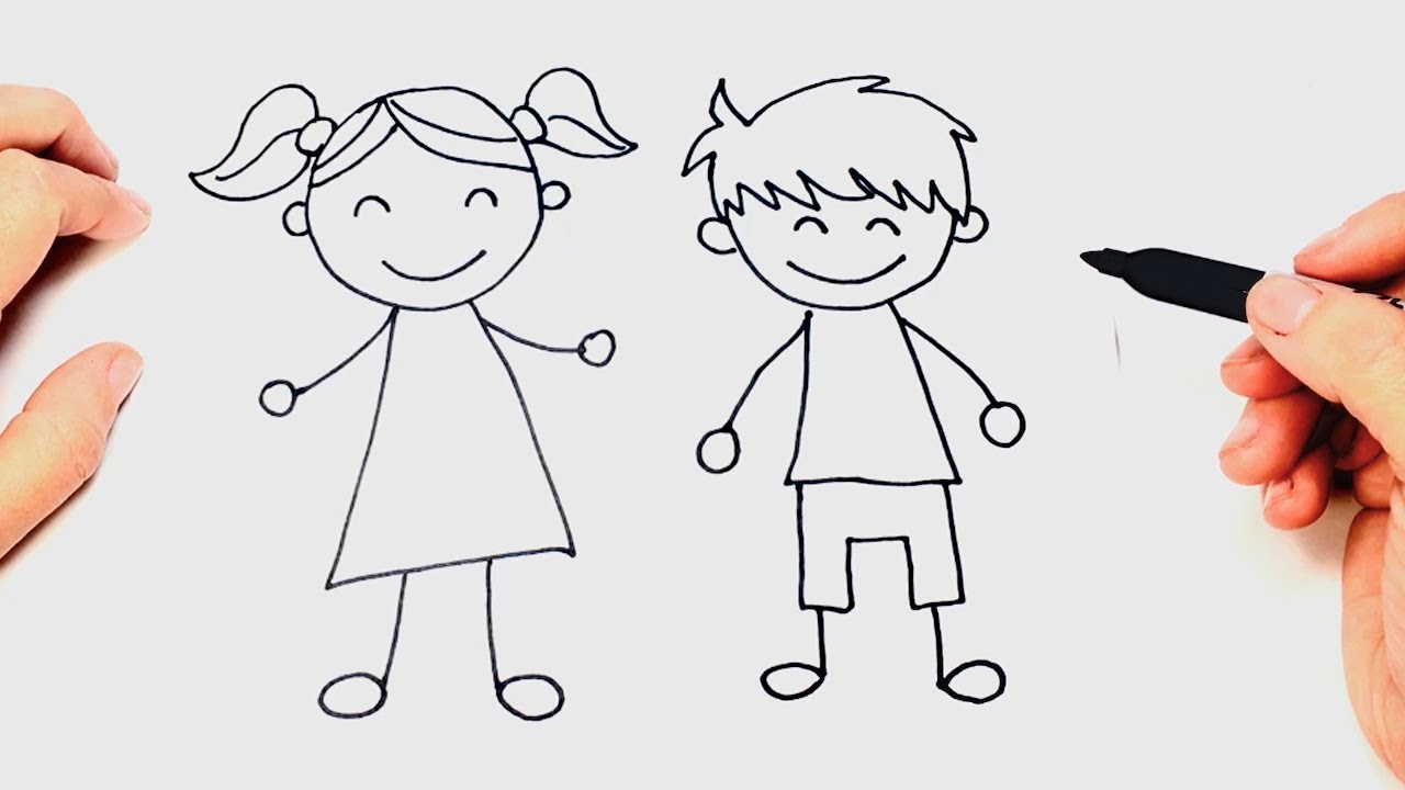 como dibujar a una persona facil