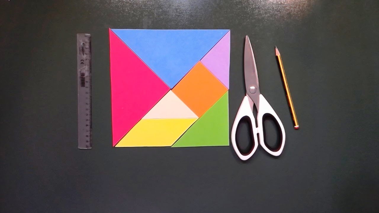 como hacer un tangram con cartulina
