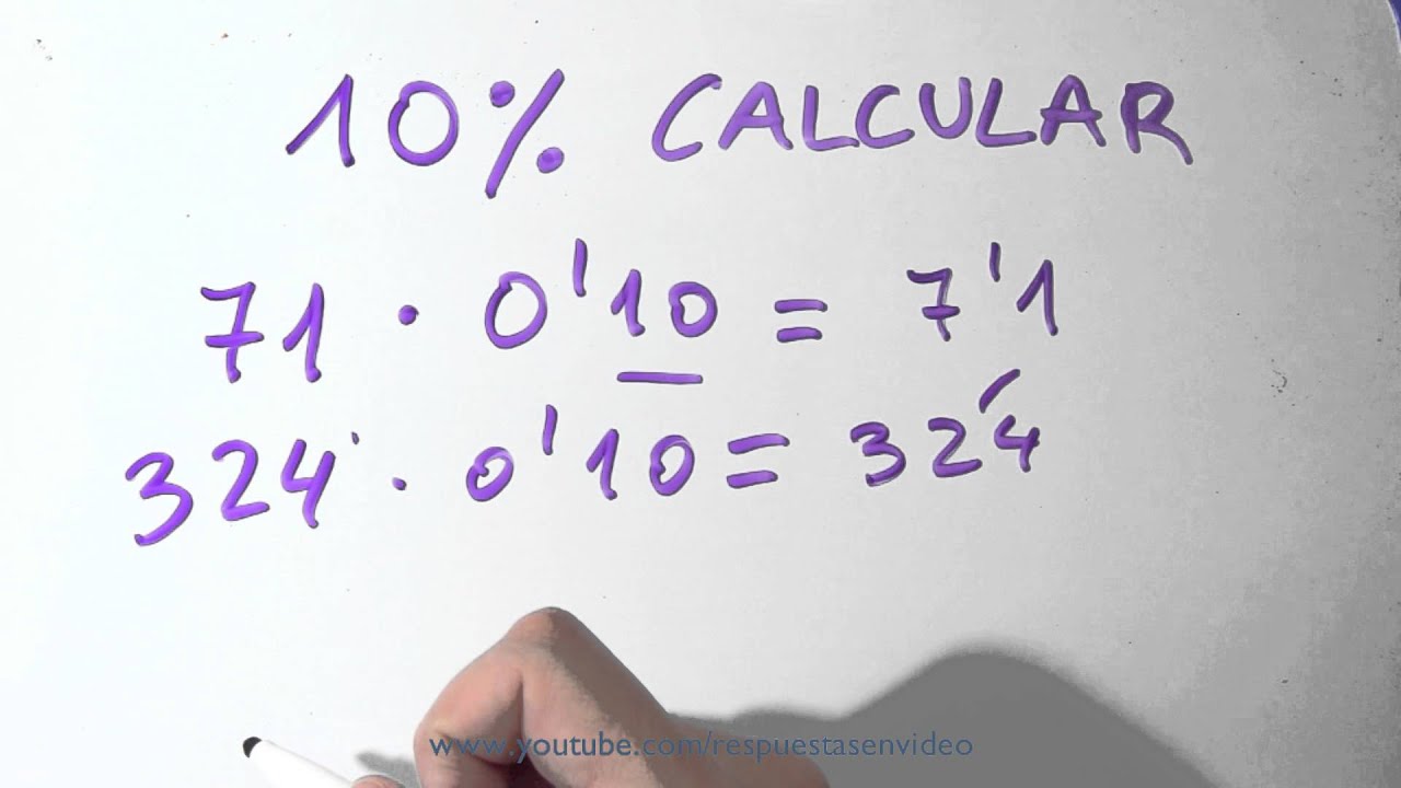 como sacar el 10 de una cantidad