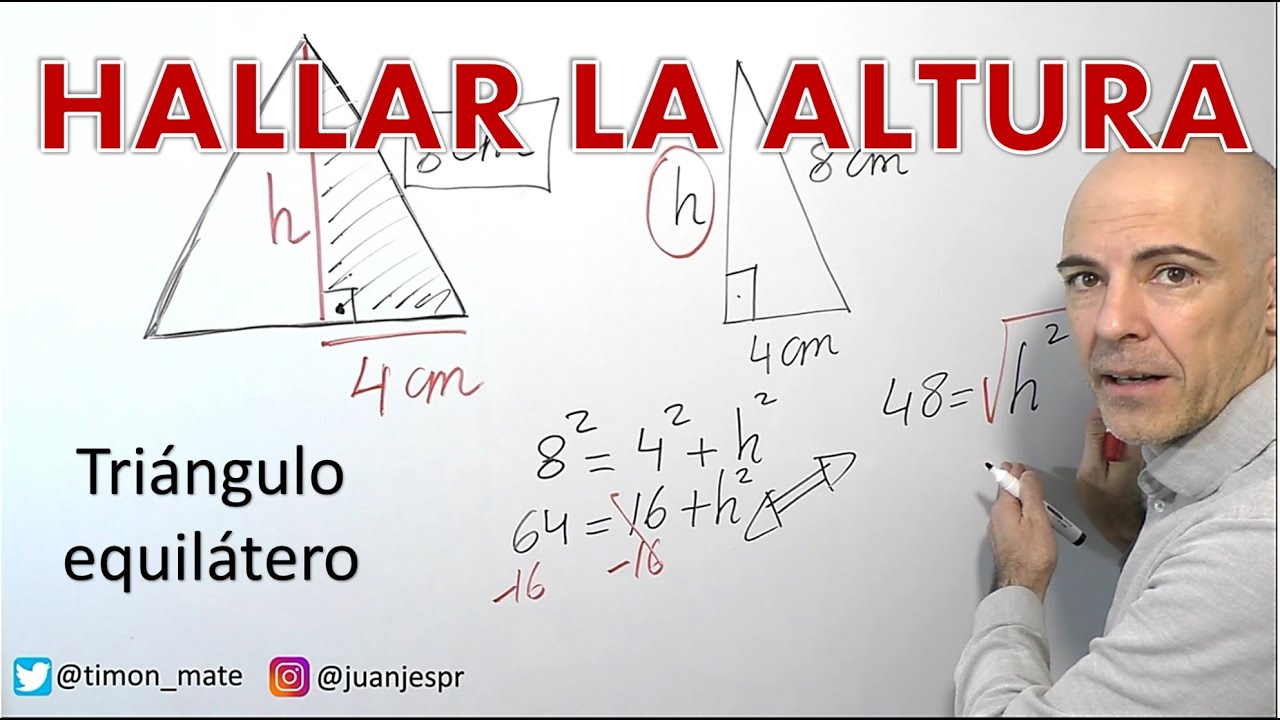 como se calcula la altura de un triangulo