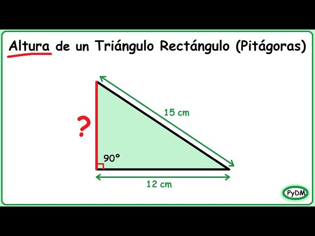 como calcular la altura de un triangulo rectangulo