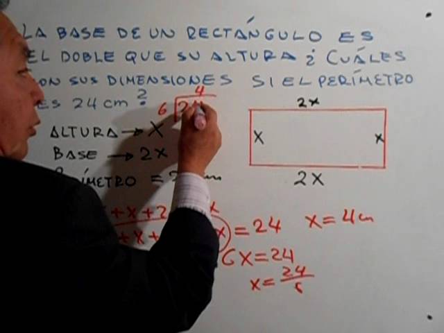 como calcular los lados de un rectangulo sabiendo el perimetro