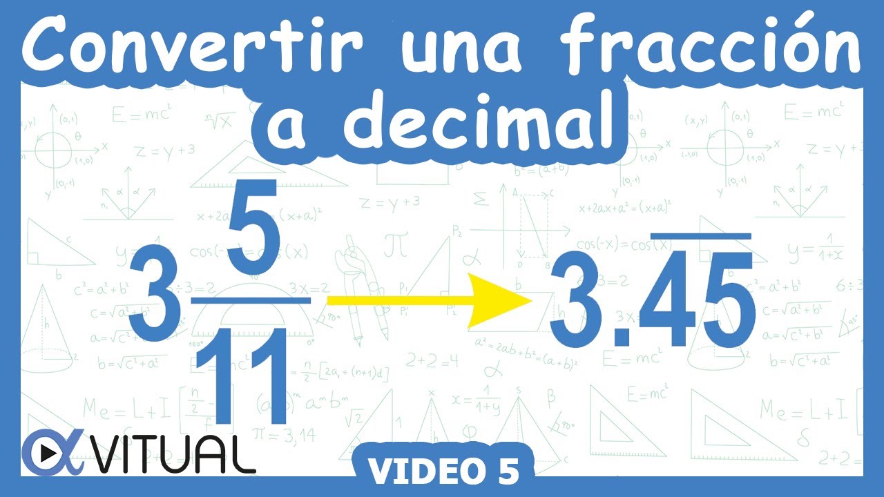 como convertir una fraccion mixta a numero decimal