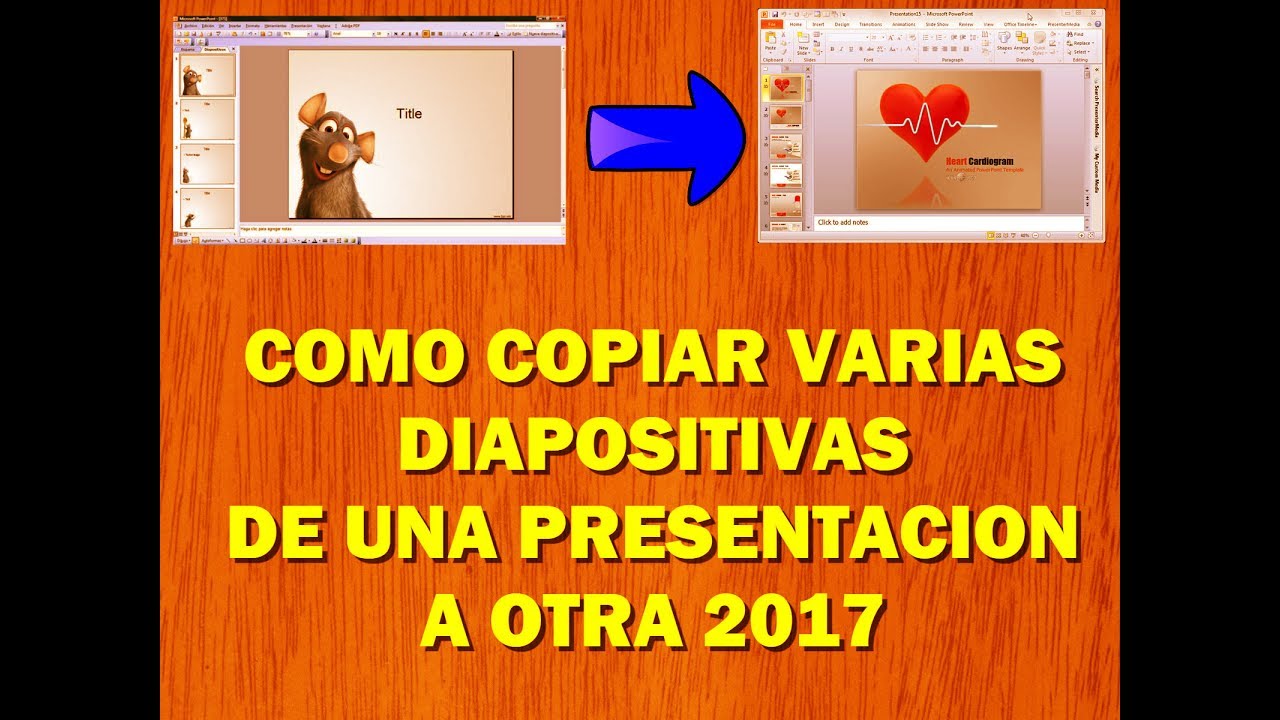 como copiar una diapositiva y pegarla en otra presentacion