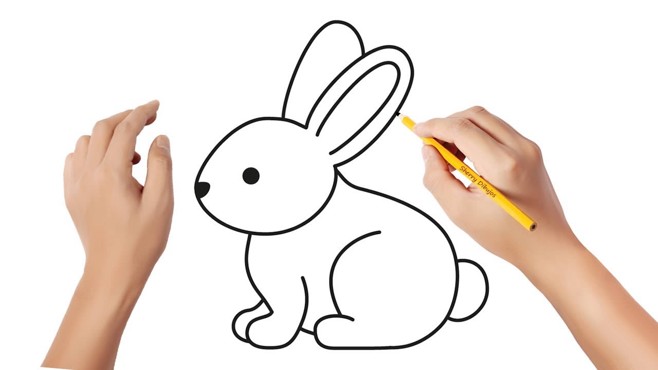 como dibujar un conejo con numeros