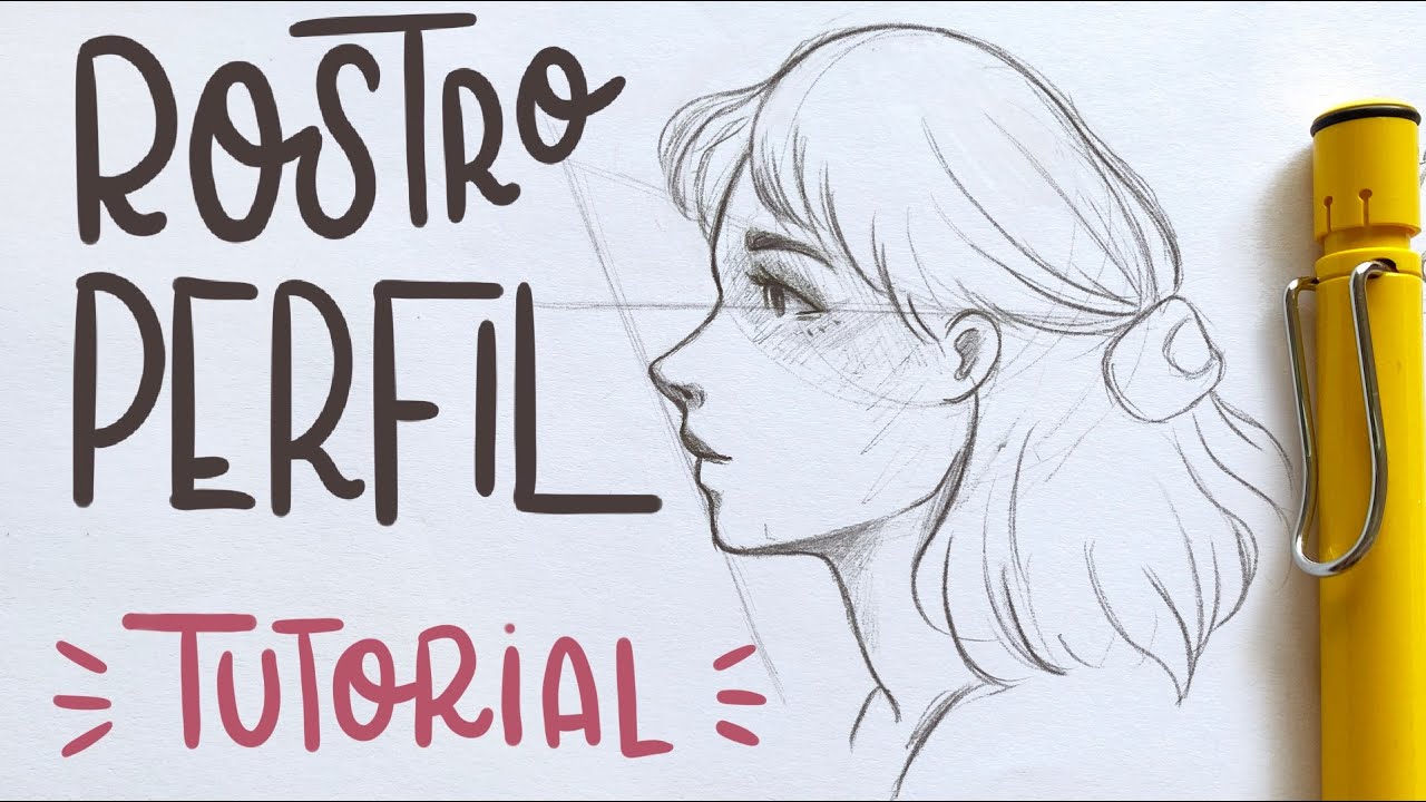como dibujar una persona de perfil