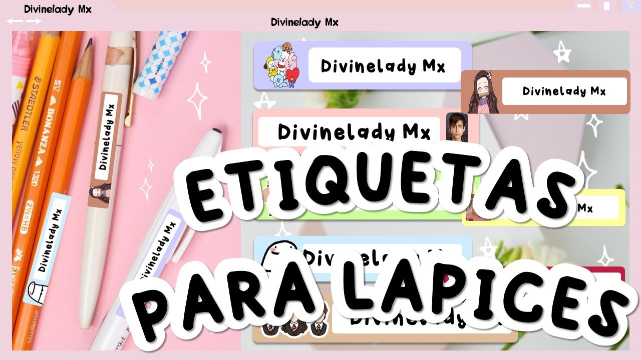 como etiquetar los lapices de colores