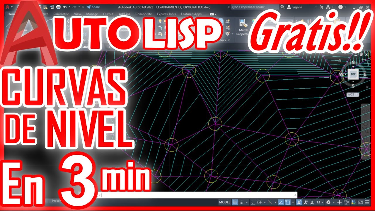 como hacer curvas de nivel en autocad