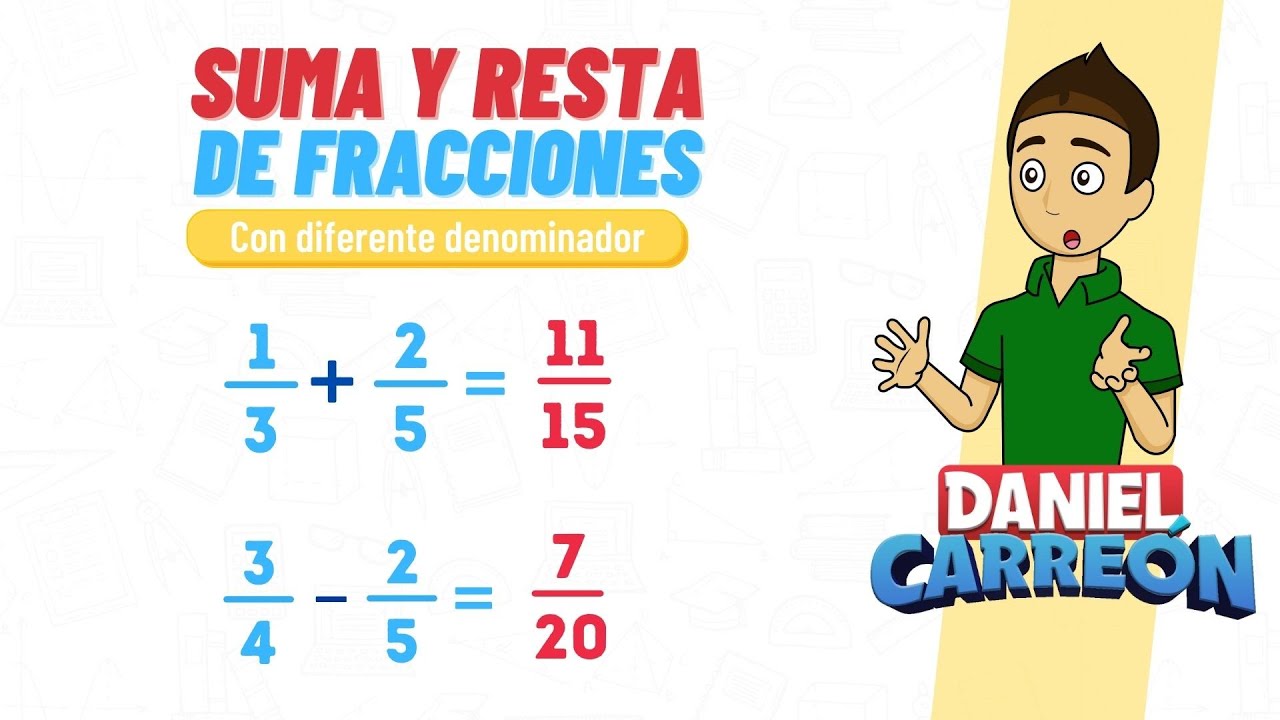 como hacer fracciones de resta y suma