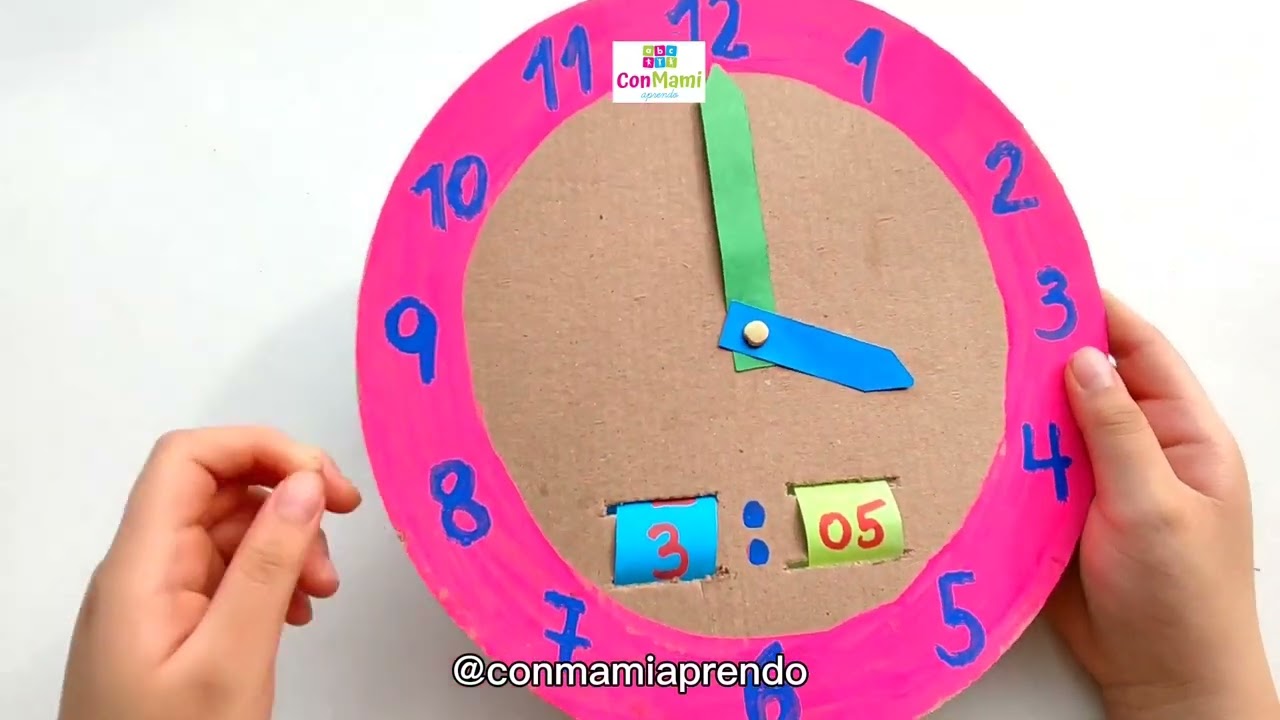 como hacer un reloj para ninos de primaria