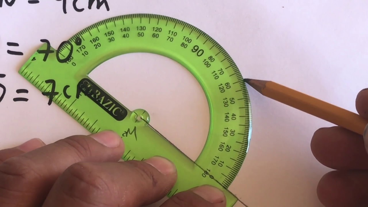 como hacer un triangulo con transportador
