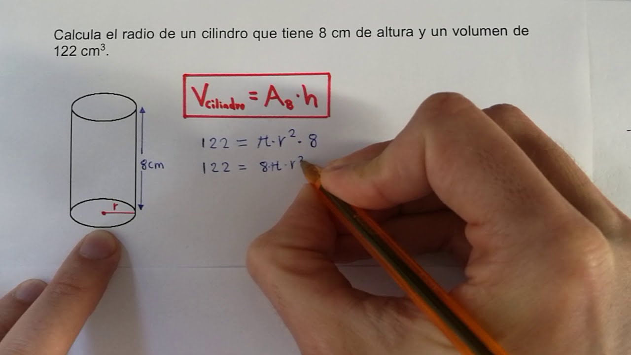 como obtener el radio de un cilindro