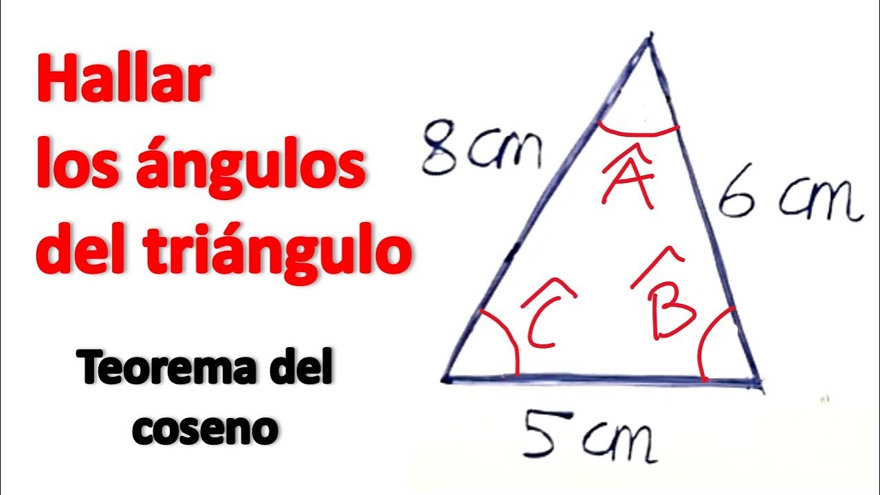 como obtener los angulos de un triangulo sabiendo sus lados