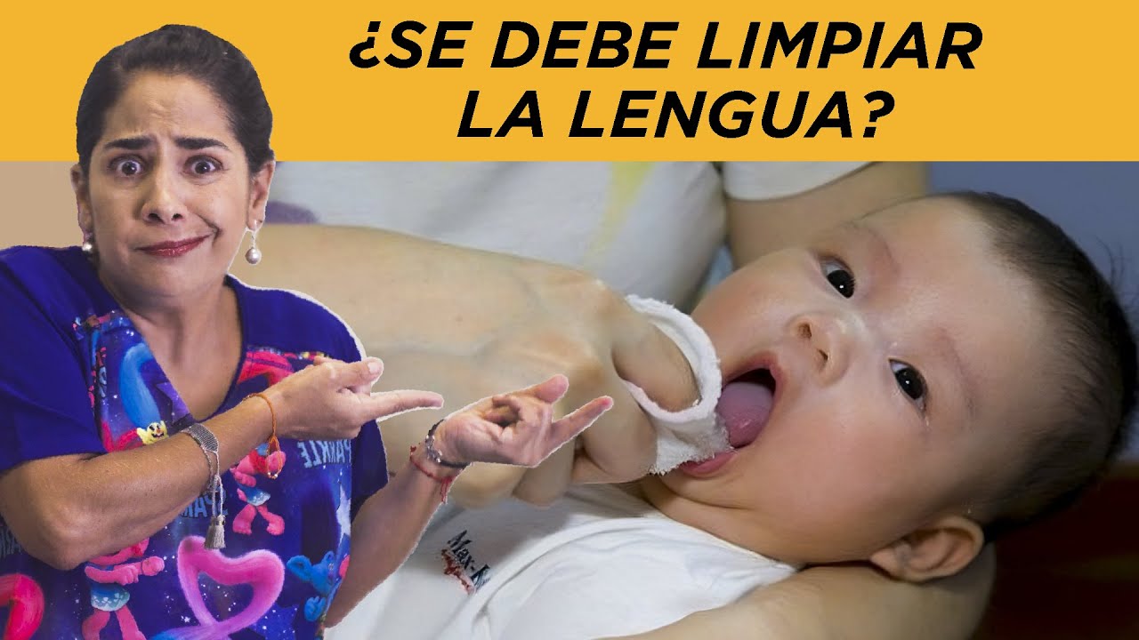 como quitar la leche pegada en la lengua del bebe