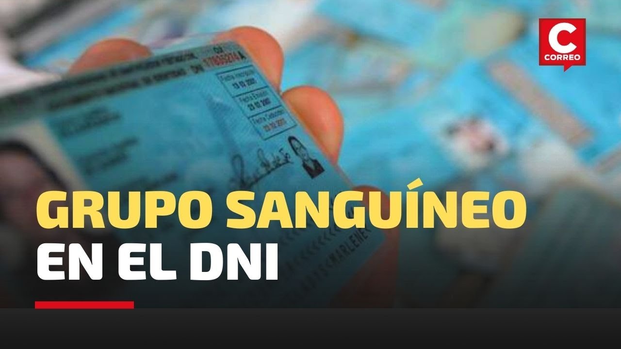 como saber mi grupo sanguineo dni