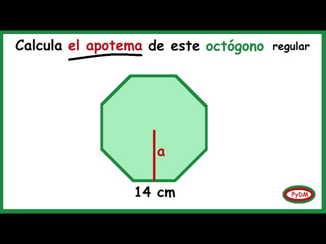 como sacar el apotema de un octogono