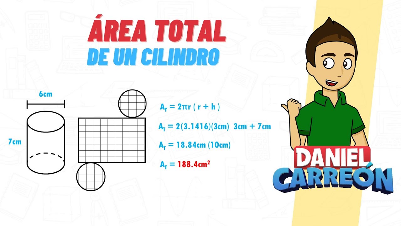 como sacar el area de un cilindro