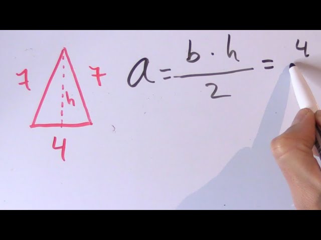 como sacar el area de un triangulo isosceles