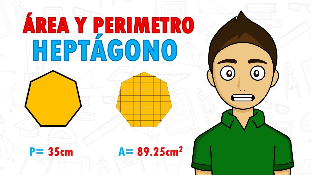 como sacar el area y perimetro de un heptagono