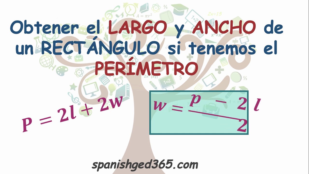 como sacar el largo de un rectangulo