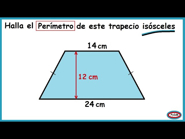 como sacar el perimetro de un trapecio isosceles