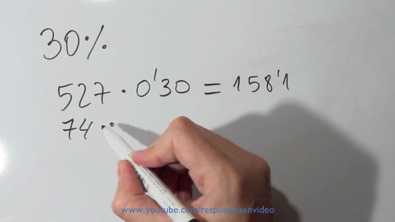 como sacar el porcentaje de un examen que vale 30