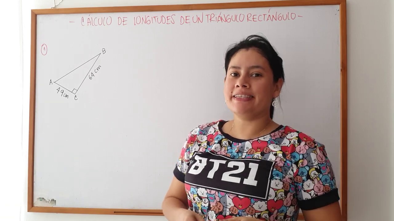 como sacar la longitud de un triangulo rectangulo