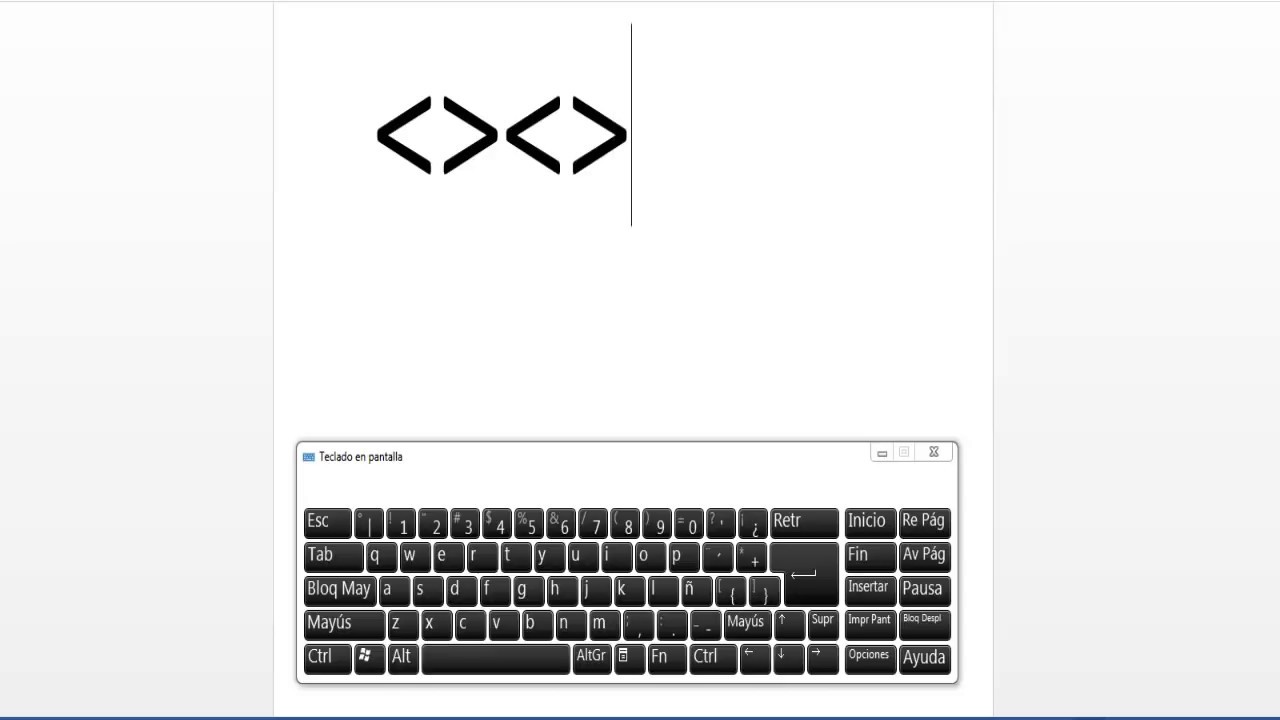 como sacar mayor que en el teclado