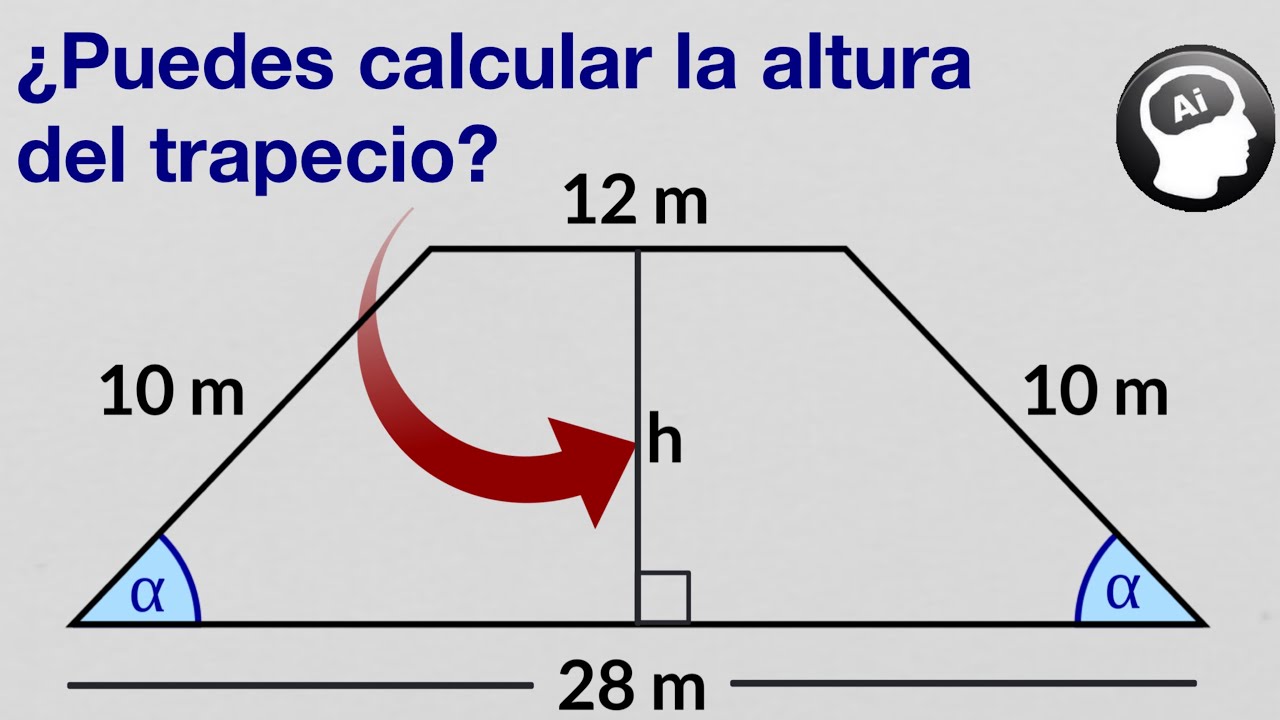 como se calcula la altura de un trapecio