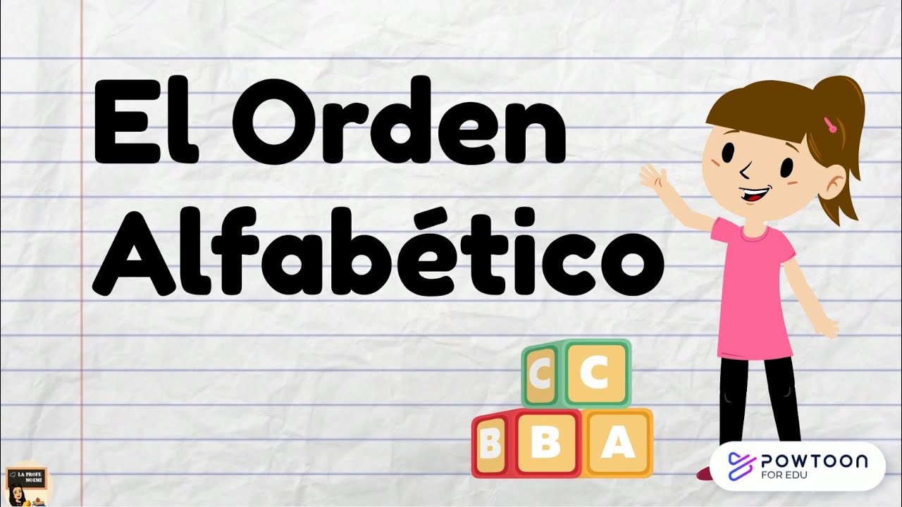 como se ordenan las palabras alfabeticamente